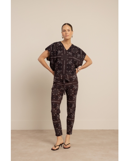Studio Anneloes Renske paisley top 8714 espresso/kit