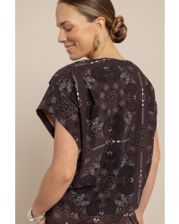 Studio Anneloes Renske paisley top 8714 espresso/kit