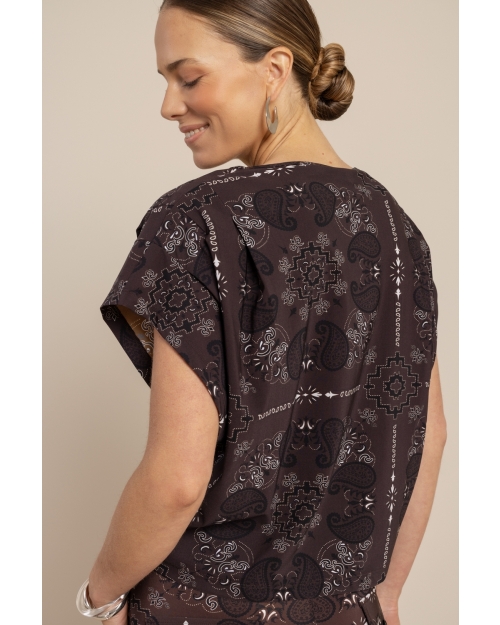 Studio Anneloes Renske paisley top 8714 espresso/kit