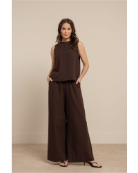 Studio Anneloes Grace linen trousers 8700 espresso