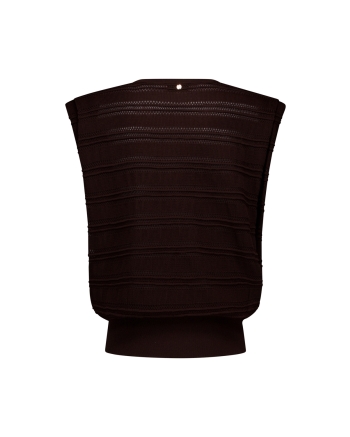 Studio Anneloes Leona knitted top 8700 espresso