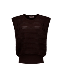 Studio Anneloes Leona knitted top 8700 espresso