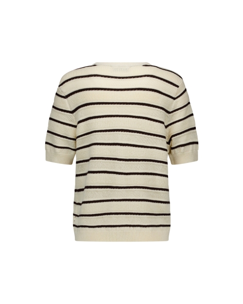 Studio Anneloes Yara stripe cardigan 1787 ecru/espresso