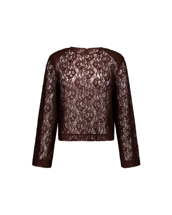 Studio Anneloes Amaya lace top 8700 espresso
