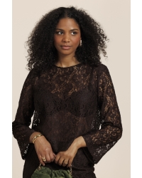 Studio Anneloes Amaya lace top 8700 espresso
