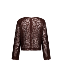 Studio Anneloes Amaya lace top 8700 espresso
