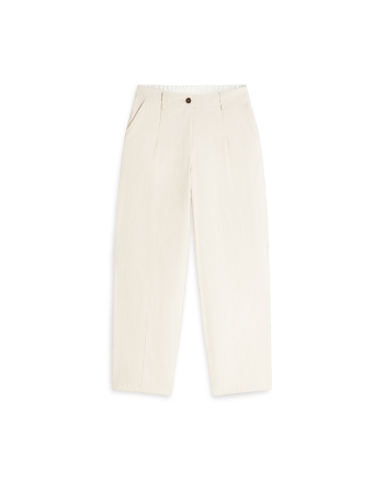 Summum Trousers balloon fit Cotton blend 122 Ivory