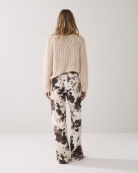 Summum Baggy straight pant Cow printed twill 120 Multicolour