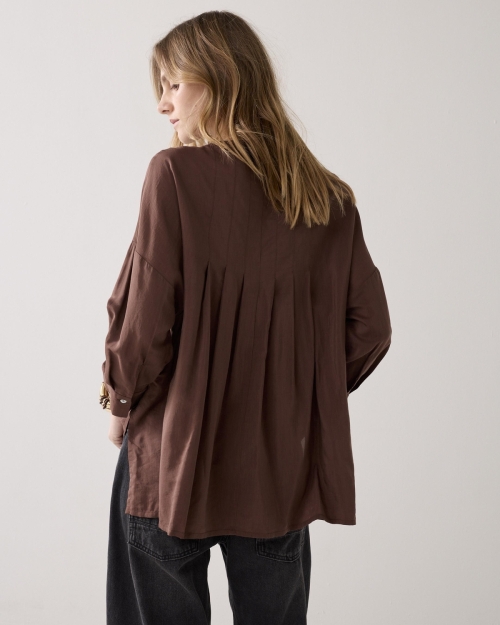 Summum Blouse Viscose cotton 713 Coffee