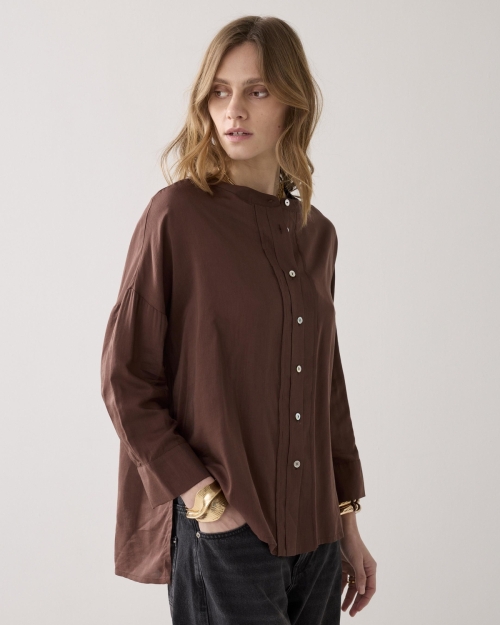 Summum Blouse Viscose cotton 713 Coffee