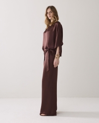 Summum Trousers Heavy silky touch 713 Coffee