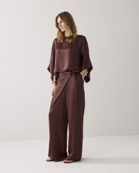Summum Trousers Heavy silky touch 713 Coffee