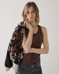 Summum Rib tanktop cotton rib 713 Coffee