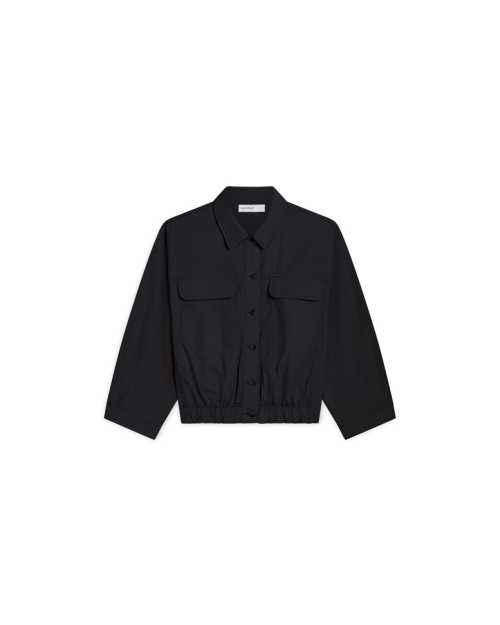 Summum Batwing jacket Breezy cotton canvas 990 Black