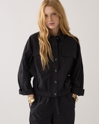 Summum Batwing jacket Breezy cotton canvas 990 Black