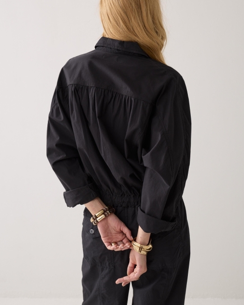 Summum Batwing jacket Breezy cotton canvas 990 Black