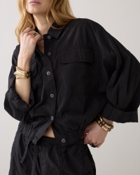 Summum Batwing jacket Breezy cotton canvas 990 Black
