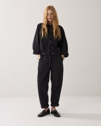 Summum Batwing jacket Breezy cotton canvas 990 Black