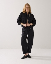 Summum Loose pant Breezy cotton canvas 990 Black