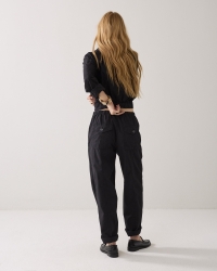 Summum Loose pant Breezy cotton canvas 990 Black
