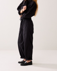 Summum Loose pant Breezy cotton canvas 990 Black