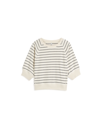 Summum Jersey Striped sweat 122 Ivory