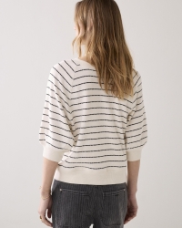 Summum Jersey Striped sweat 122 Ivory