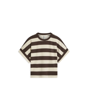 Summum Top Big stripe heavy jersey 713 Coffee