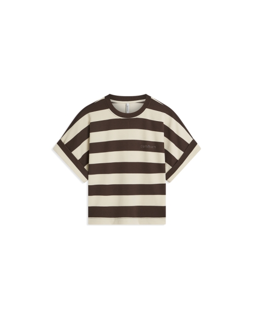 Summum Top Big stripe heavy jersey 713 Coffee
