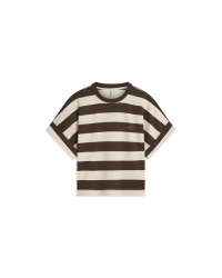 Summum Top Big stripe heavy jersey 713 Coffee