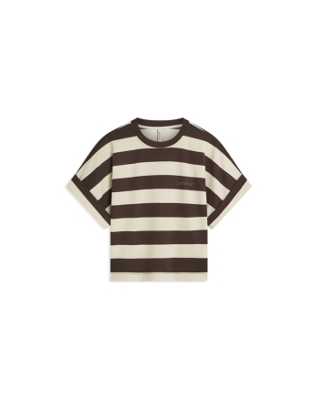Summum Top Big stripe heavy jersey 713 Coffee