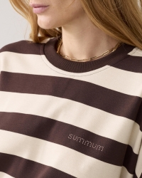 Summum Top Big stripe heavy jersey 713 Coffee