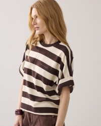 Summum Top Big stripe heavy jersey 713 Coffee