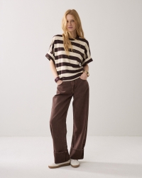 Summum Top Big stripe heavy jersey 713 Coffee