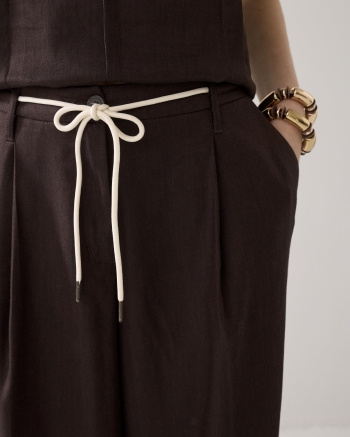 Summum Trousers Linen blend 713 Coffee