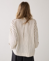 Summum Top Chenille stripe 108 Ivory black