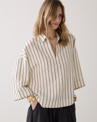 Summum Top Chenille stripe 108 Ivory black