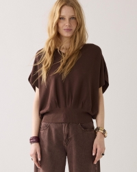 Summum V-neck sweater Viscose blend knit 713 Coffee