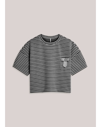 Summum Top Striped scuba 990 Black