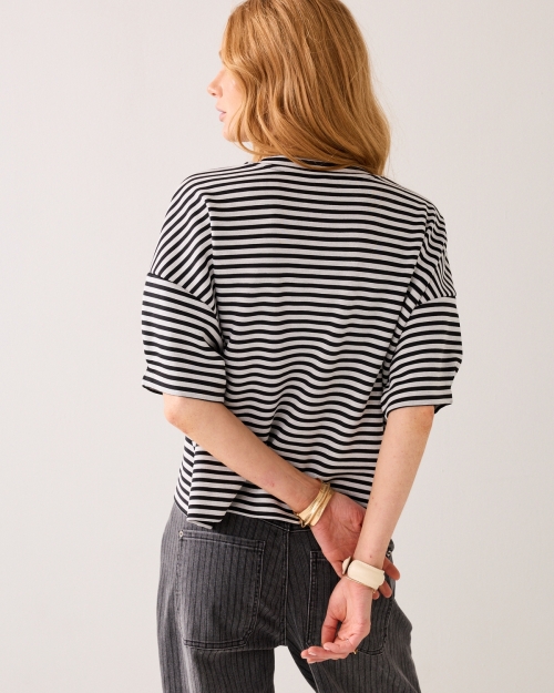 Summum Top Striped scuba 990 Black