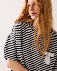 Summum Top Striped scuba 990 Black