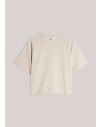 Summum Top Boxy tee sparkle 122 Ivory