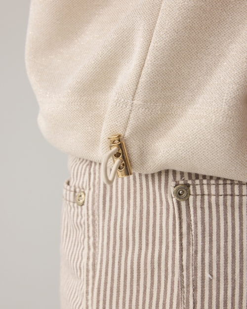 Summum Top Boxy tee sparkle 122 Ivory