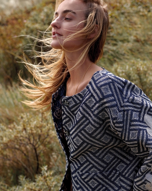 Summum Jacket Blue jacquard 495 Midnight blue
