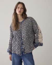 Summum Jacket Blue jacquard 495 Midnight blue