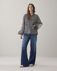Summum Jacket Blue jacquard 495 Midnight blue