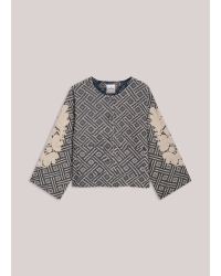 Summum Jacket Blue jacquard 495 Midnight blue