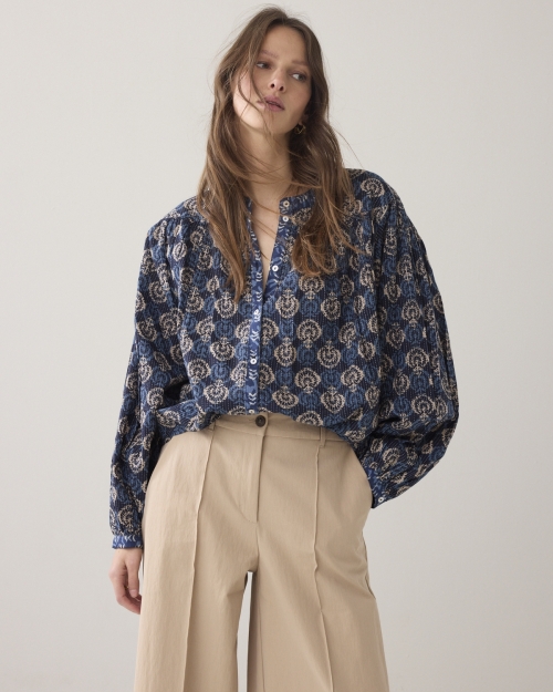 Summum Trousers wide leg Cotton blend 722 Alpaca