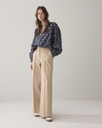 Summum Trousers wide leg Cotton blend 722 Alpaca
