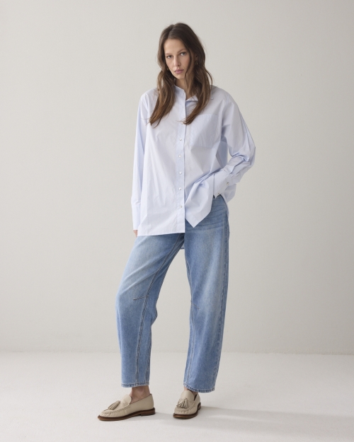 Summum Blouse Crispy poplin 423 Soft blue